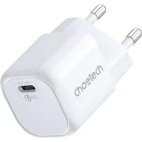 Charger Choetech 1xUSB-C 30W PD QC3.0 PD5007 white (PD5007-EU-WH)