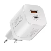 Charger Promate 33W USB-C + USB-A (powerport-33.white)