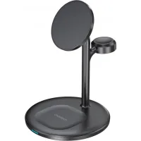 Зарядний пристрій Choetech 15W 3-in-1 Magnetic Wireless Fast Charger black (T585-F-101-CCBK)