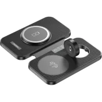 Зарядний пристрій Choetech Wireless magnetic 3-in-1 15W black (T616-F)