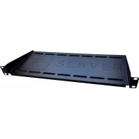 Полка 19" Eserver 1U глуб. 200мм, цвет черный (PK-1U-200-B)