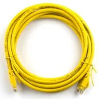 Патч-корд Ritar 10м, RJ-45, Cat.5e, CU, медь, желтый (03008)