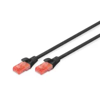 Patch cord 0.5m, CAT 6 UTP, AWG 26/7, Cu, LSZH, black Digitus (DK-1617-005/BL)