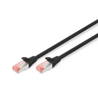 Patch cord 0.25m, CAT 6 S-FTP, AWG 27/7, LSZH, Black Digitus (DK-1644-0025/BL)