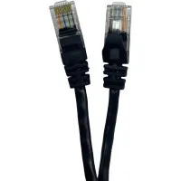 Patch cord 1.5m UTP cat.5e, CU, 24AWG, black GEAR (GPC-UTPCURJ45-1.5B)