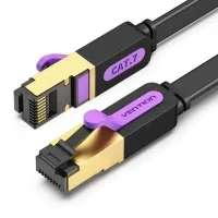 Patch cord 3m, FTP cat 7 RJ-45 black Vention (ICABI)
