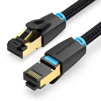 Patch cord 5m, S/FTP cat 8 RJ-45 COPPER black Vention (IKGBJ)