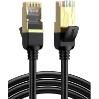 Patch cord 1m, F/FTP cat 7 RJ-45 black Ugreen (U_11268)