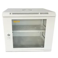Wall cabinet GEAR 9U 19" 600x600x450 mm, + shelf 19", gray (GWMSN-9U-600-600G)