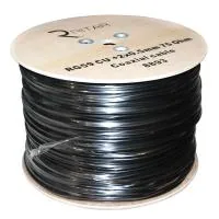 Television cable Ritar RG-59, 0.81mm.CU, 64x0.12m CCA screen,+2*0.5power, black PVC (RT-B305-RG59+2x0.5mm / 08893)