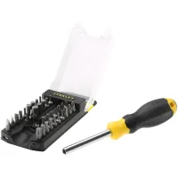 The Stanley Multibit screwdriver set is multifunctional with 34 bits. (STHT0-70885)