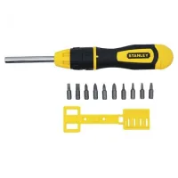 Stanley Multibit reversible screwdriver set with 10 interchangeable bits (0-68-010)
