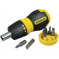 Stanley Multibit Stubby Screwdriver Set, Reversible, 6 Interchangeable Bits (0-66-358)