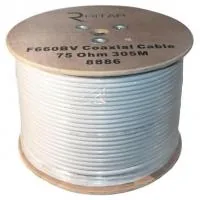Television cable Ritar 1.02 mm.CCS, 80x0.12m CCA screen, 75 Ohm, 305m (RT-W305-F660BV)