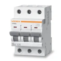 Автоматичний вимикач Videx RS6 RESIST 3п 25А 6кА С (VF-RS6-AV3C25)
