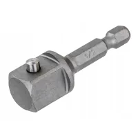 Adapter for DeWALT tool for impact screwdrivers L= 52 mm, hexagon 1/4"-square 1/2" for heads (DT7512)