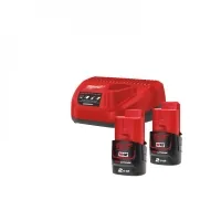 Set battery + charger Milwaukee Li-Ion M12 NRG-202 + ZP, 2x2Ah (4933459209)
