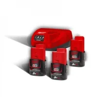 Set battery + charger Milwaukee Li-Ion M12 NRG-303 + ZP, 3x3Ah (4933459207)