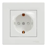 Schneider Electric ASFORA socket with curtains. white (EPH2900221)