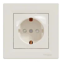 Schneider Electric ASFORA socket with curtains. cream (EPH2900223)
