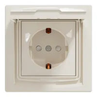 Schneider Electric ASFORA socket with cover IP44, cream (EPH3100323)