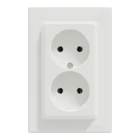 Socket Schneider Electric ASFORA without grounding double white (EPH9700121)