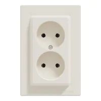 Socket Schneider Electric ASFORA without grounding double cream (EPH9700123)