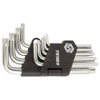 Ключ Sigma набір TORX 9шт T10-T50 CrV, короткі з отвором (4022211)
