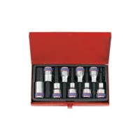 KING TONY socket head set in 1/2" head, HEX, 4-17 mm, L = 80 mm, 9 pcs (4120PR)