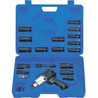 Screwdriver KING TONY pneumatic 1/2" 678 Nm with elongated heads (44118MP)