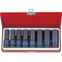 A set of KING TONY 1/2" impact heads 8 pcs. 12-24 mm (4410MP01)