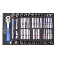 Set of tools KING TONY 1/4" 48 pcs. in a box (9-2548CRV)