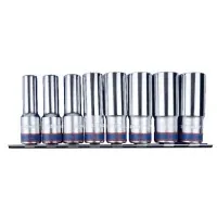 Set of KING TONY 1/2" sockets 8 pcs. 12 - 23 mm on a die (4208MR10)