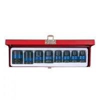 Set of KING TONY 1/2" hex impact sockets 8 pcs. 10 - 24 mm (4408MP)