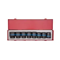 A set of KING TONY 3/4" impact sockets 8 pcs. 21-41 mm (6409MP03)