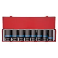 A set of KING TONY 3/4" long impact sockets 8 pcs. 26 - 38 mm (6410MP)