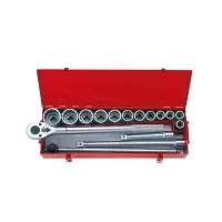 Set of tools KING TONY 3/4", 7/8"- 2", 16 pcs. 12-sided, with charm (6016SR)