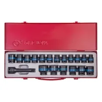 Set of KING TONY 1/2" impact sockets 19 pcs. (4419MP)