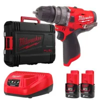 Screwdriver Milwaukee M12 FPDX-202X, 37Nm, 2x2Ah, 2 nozzles, case (4933464136)