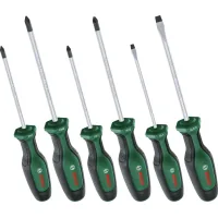 Bosch screwdriver set, set of 6, SL 4, 6.5 mm, PH1x100 mm, PH2x125 mm, PZ1x100 mm, PZ2x125 mm (1.600.A02.BX7)