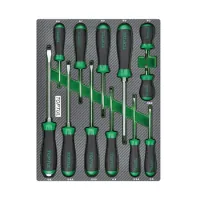 A set of Toptul screwdrivers in a box of 12 pcs. (GEB1203)