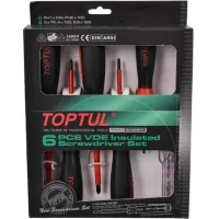 Set of Toptul dielectric screwdrivers up to 1000V 6 pcs. (GAAE0612)