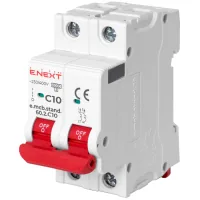 Automatic switch E.NEXT 2-p e.mcb.stand. 10A C ( 6kA) (s002116)