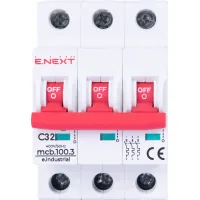 Automatic circuit breaker E.NEXT 3-pin e.industrial.mcb. 32A C (10kA) (i0180024)