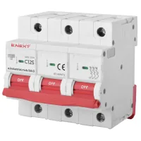 Automatic circuit breaker E.NEXT 3-pin e.industrial.mcb. 125A C (15kA) (i0630037)