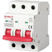 Automatic switch E.NEXT 3-p e.mcb.pro 25A D (6kA) (p0710014)
