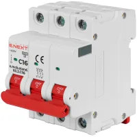 Automatic switch E.NEXT 3-pin e.mcb.stand. 16A C ( 6kA) (s002131)