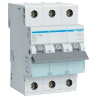 Automatic switch Hager 3-p. C 6A (6kA) 3M (B) (MCN306)