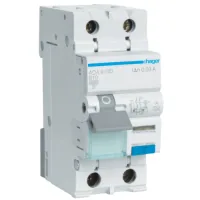 Differential circuit breaker Hager 1-point +N 10A B 30mA (6kA) A (B) (ADA910D)