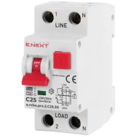 Differential automatic switch E.NEXT 1-p.+N e.rcbo.pro. C 25A 30mA (p0720010)